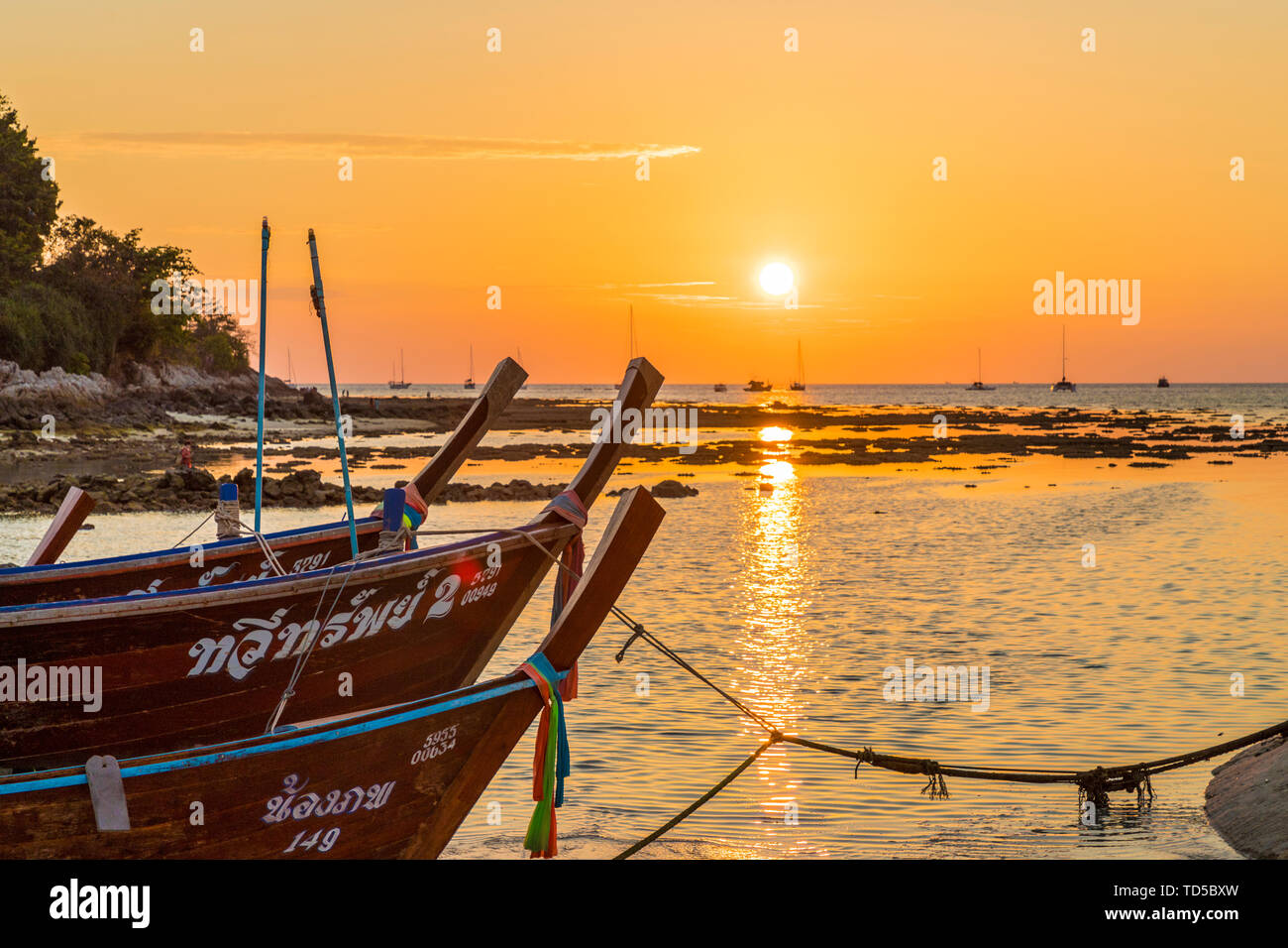 Sunset in Ko Lipe, in Tarutao National Marine Park, Thailand, Southeast Asia, Asia Stock Photo