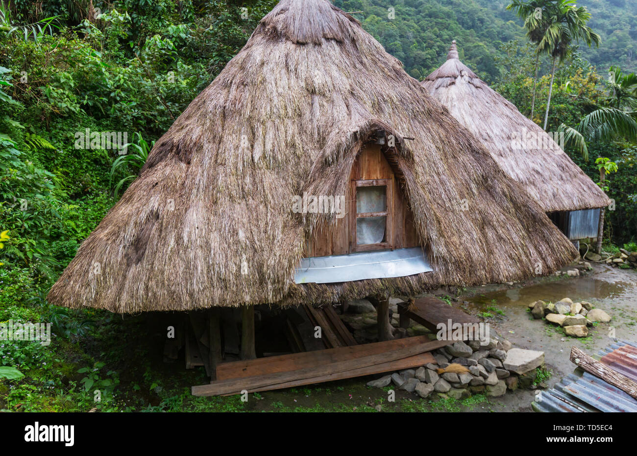 traditional houses in the mountain regions of the Luzon island