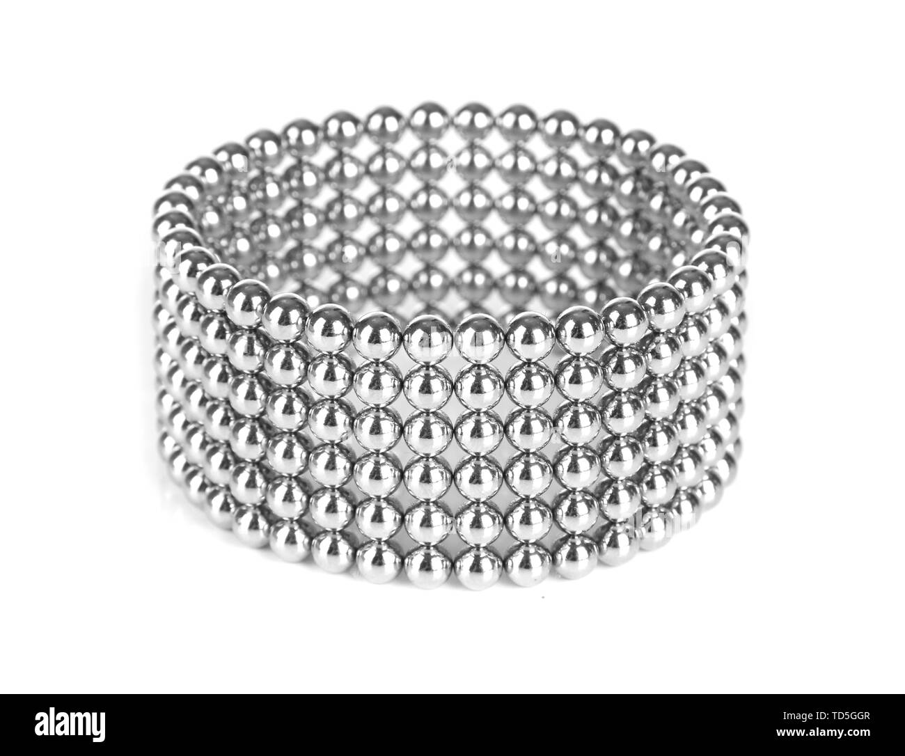 Metal balls of neocube (toy), isolated on white Stock Photo Alamy
