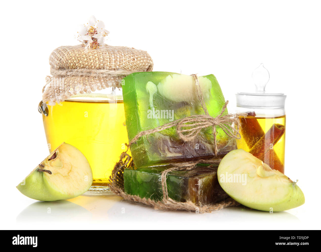 Hand made soap and ingredients for soap making, isolated on white Stock Photo Alamy