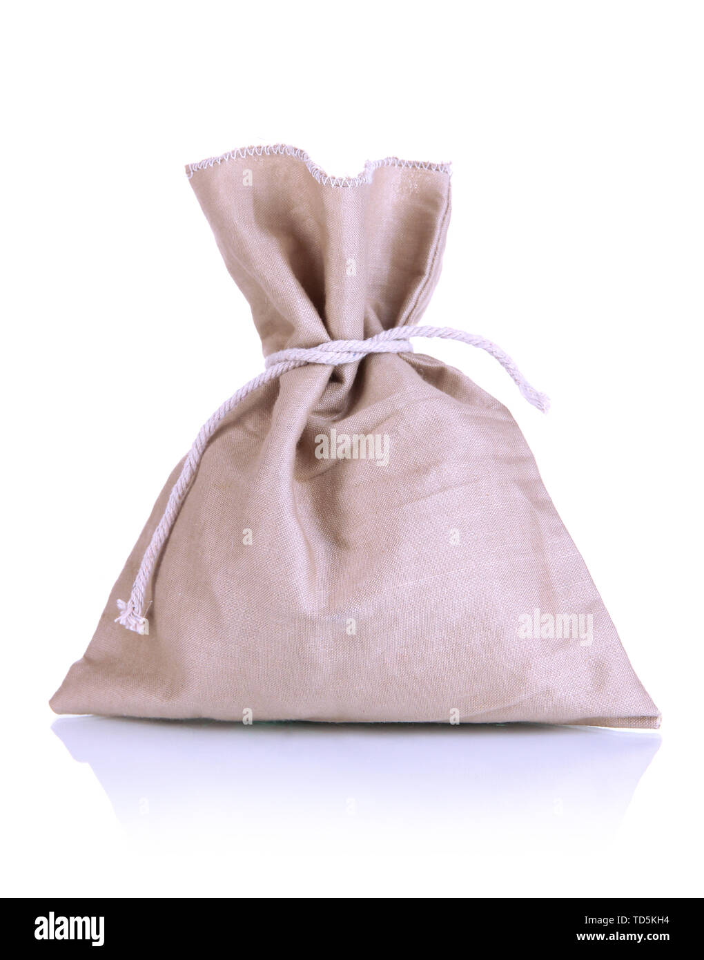 Small sack, isolated on white Stock Photo - Alamy