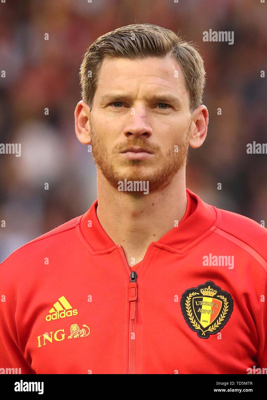 Belgium's Jan Vertonghen prior to kick-off during the UEFA Euro 2020 Qualifying, Group I match at the King Baudouin Stadium, Brussels. PRESS ASSOCIATION Photo. Picture date: Tuesday June 11, 2019. See PA story SOCCER Belgium. Photo credit should read: Bradley Collyer/PA Wire. Stock Photo