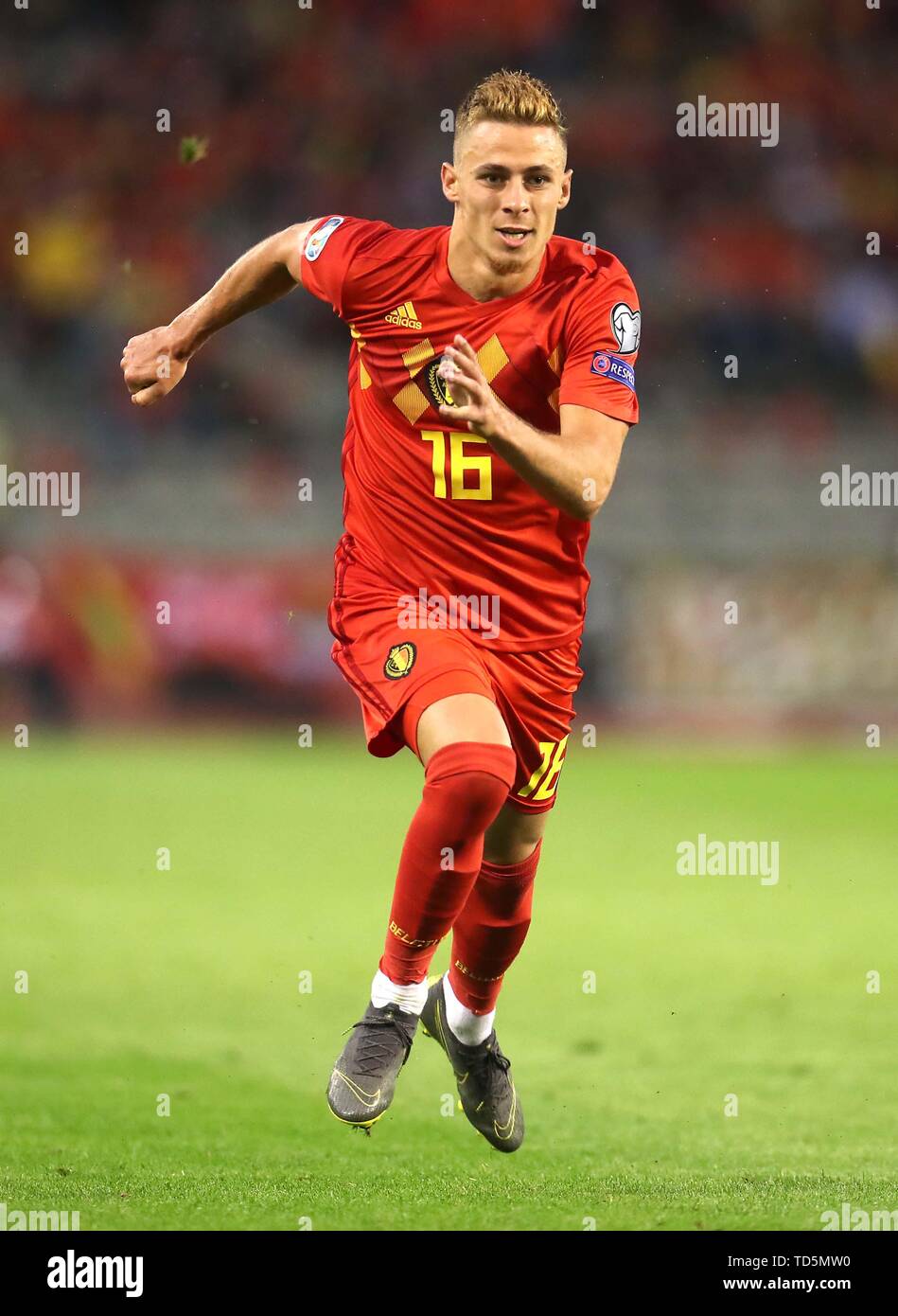 Belgium's Thorgan Hazard in action during the UEFA Euro 2020 Qualifying, Group I match at the King Baudouin Stadium, Brussels. PRESS ASSOCIATION Photo. Picture date: Tuesday June 11, 2019. See PA story SOCCER Belgium. Photo credit should read: Bradley Collyer/PA Wire. Stock Photo