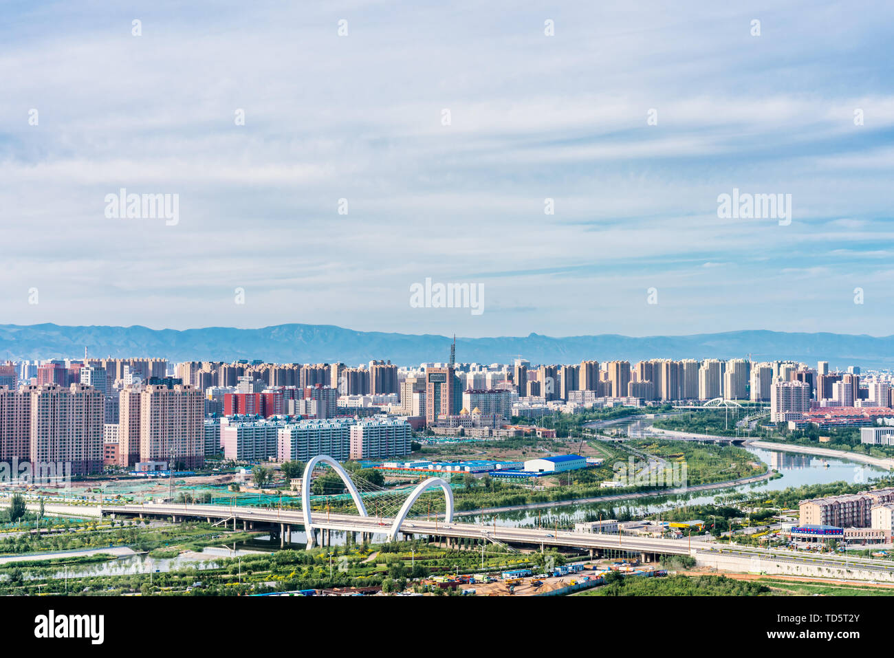 Hohhot Bridge Real Estate Construction in Inner Mongolia, China Stock