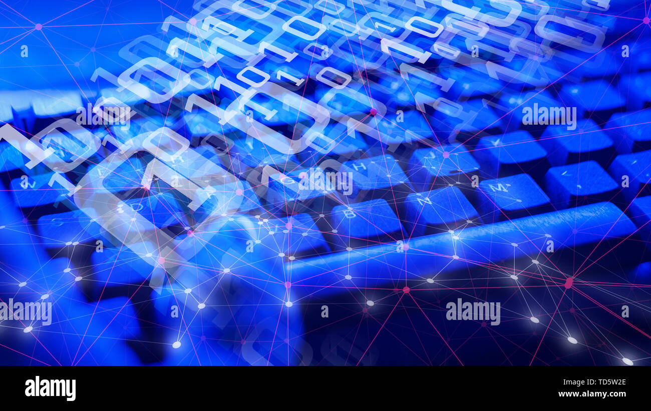 Big data analytics, cyber attack concept digital transformation Stock Photo