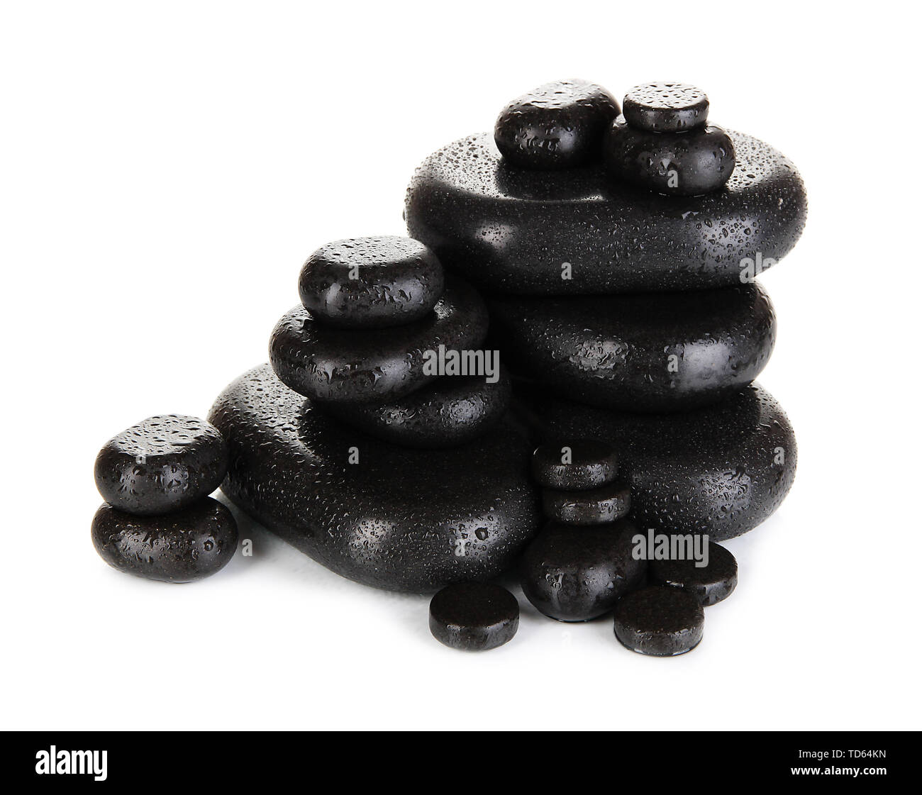 Spa stones isolated on white Stock Photo - Alamy