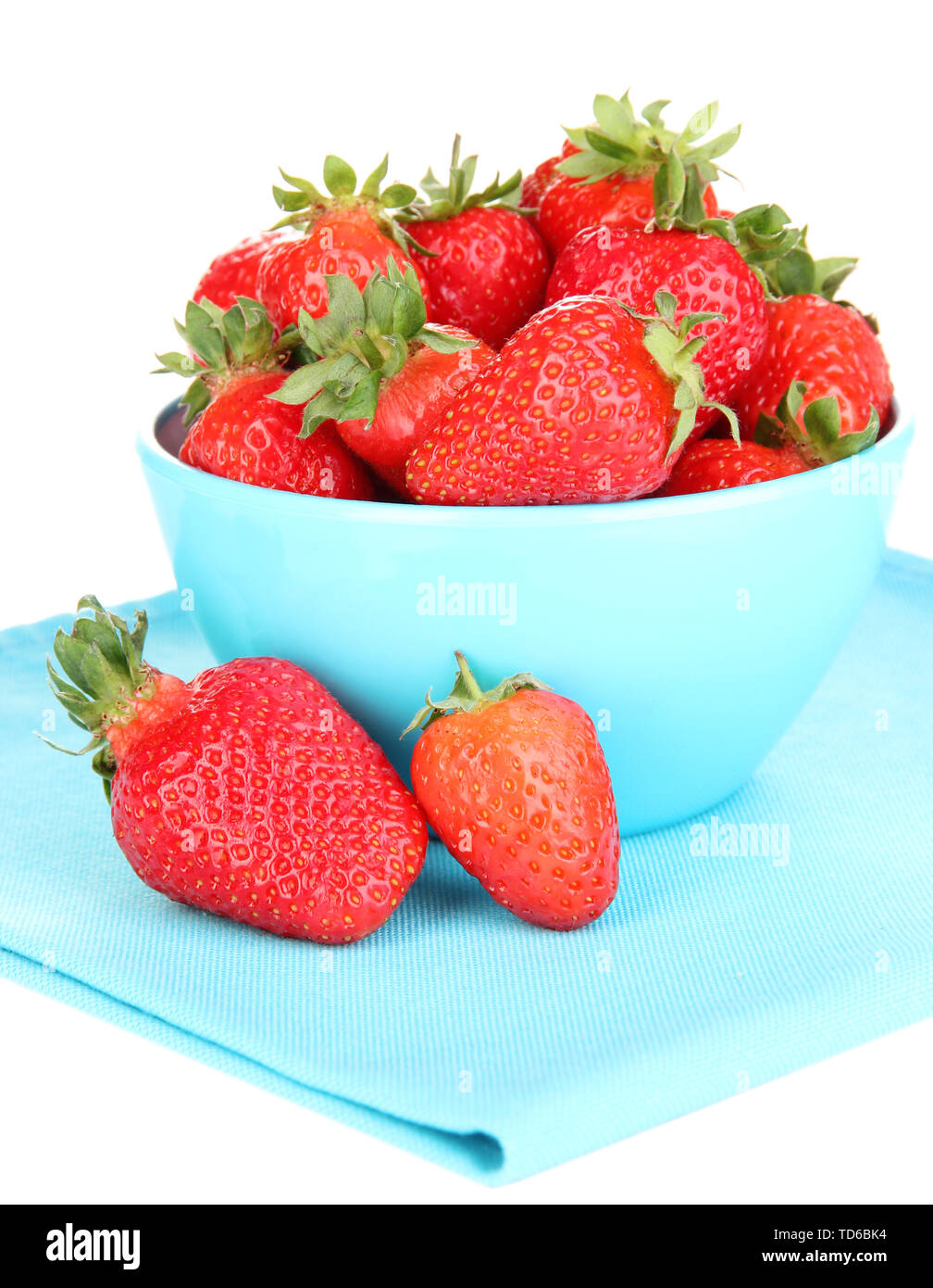 Fresh strawberry in bowl isolated on white Stock Photo - Alamy