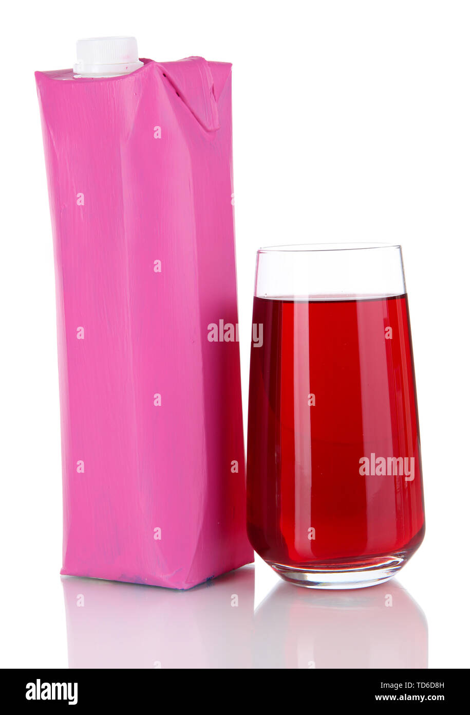Juice pack isolated on white Stock Photo - Alamy