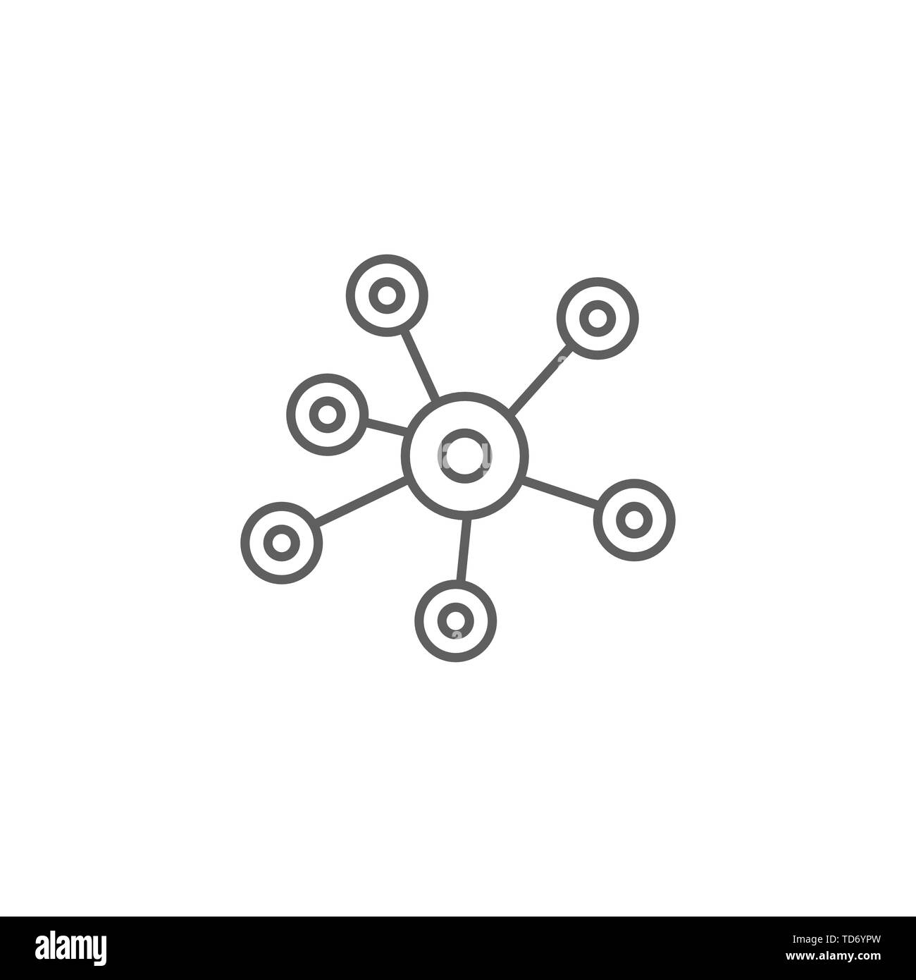 Social Media Related Vector Thin Line Icon. Isolated on White ...