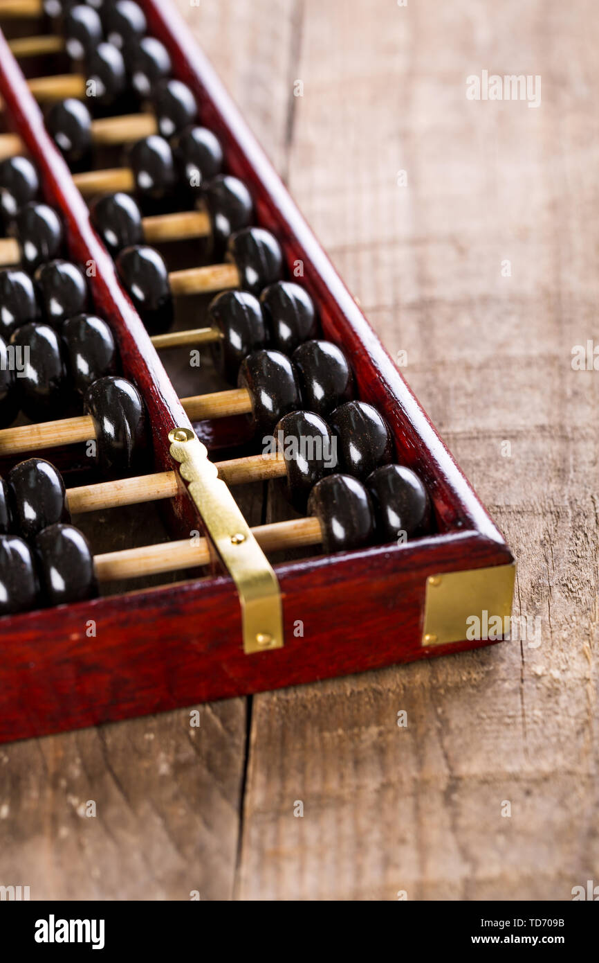 Abacus on the table, close-up Stock Photo
