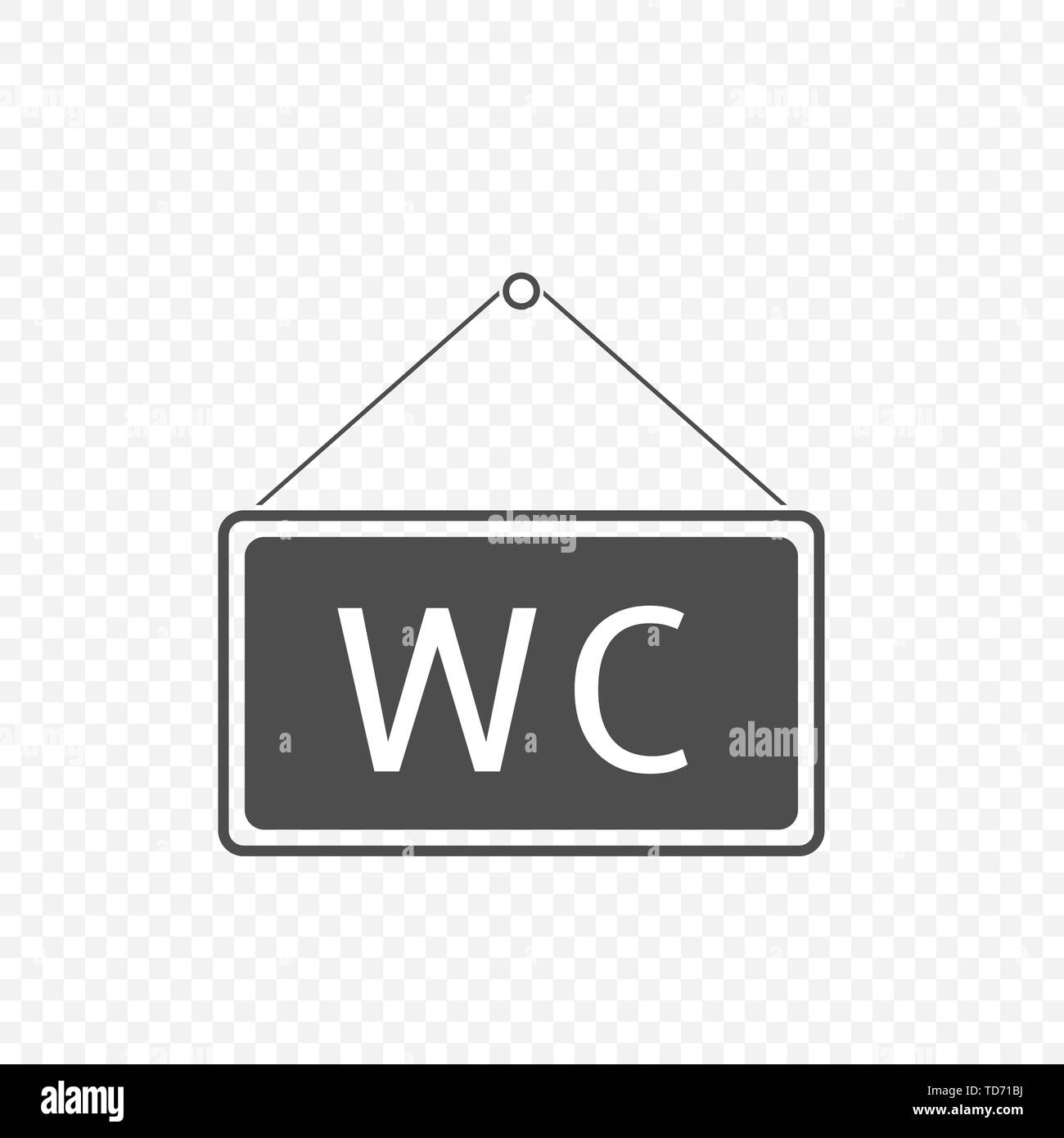 WC Hanging sign Stock Vector