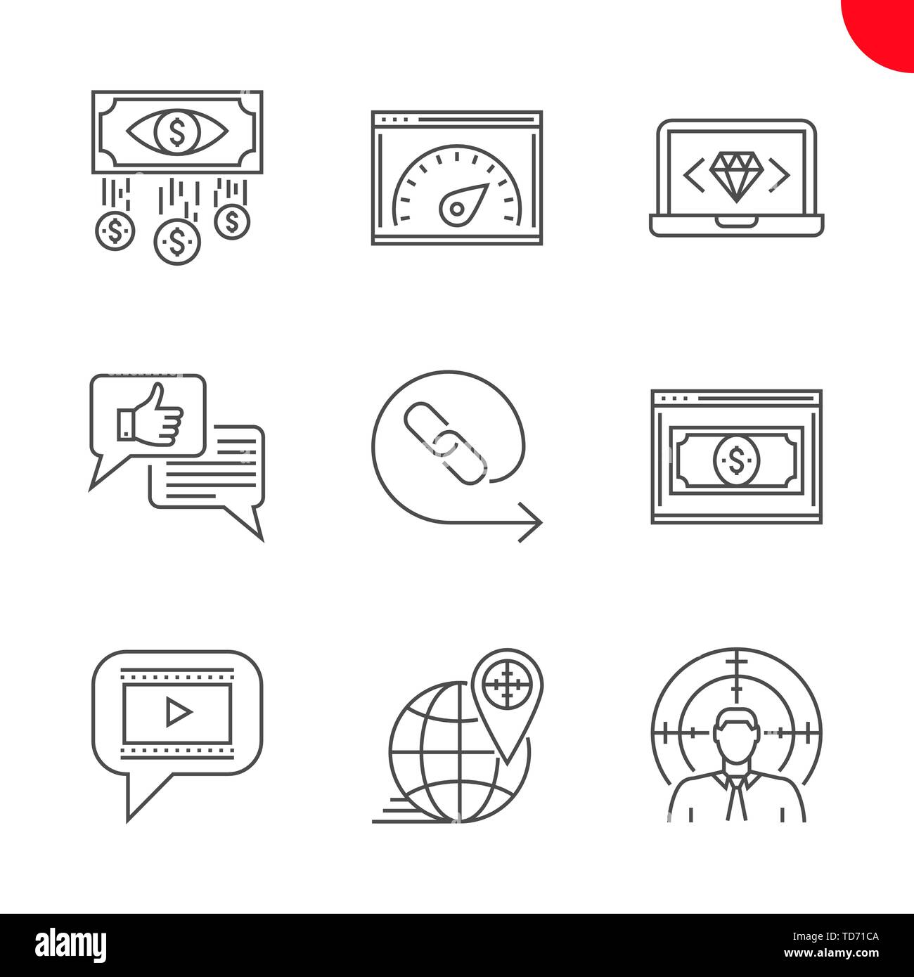 Seo and web opimization Stock Vector