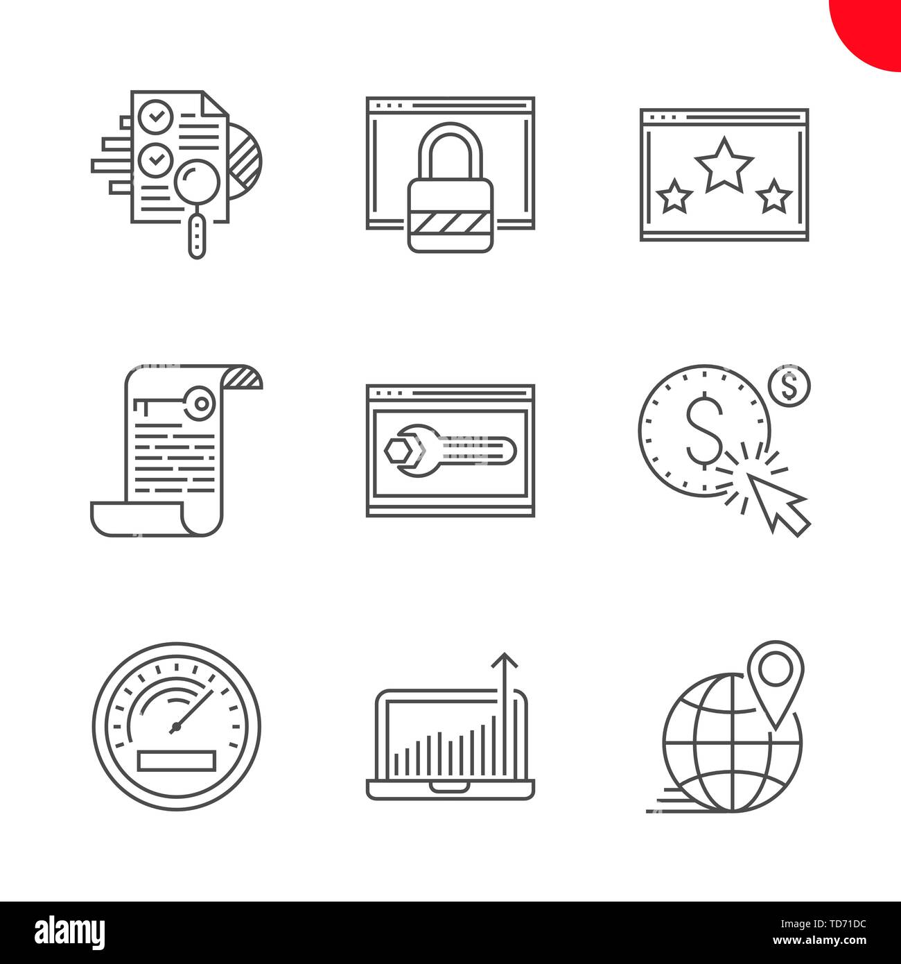Seo and web opimization Stock Vector