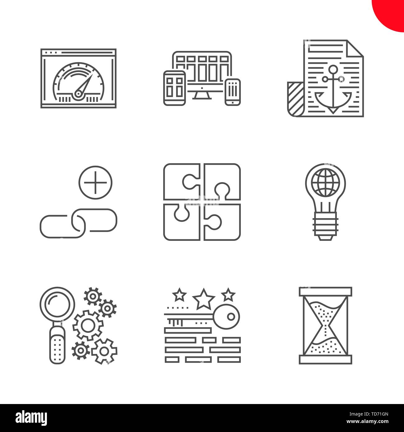 Seo and web opimization Stock Vector