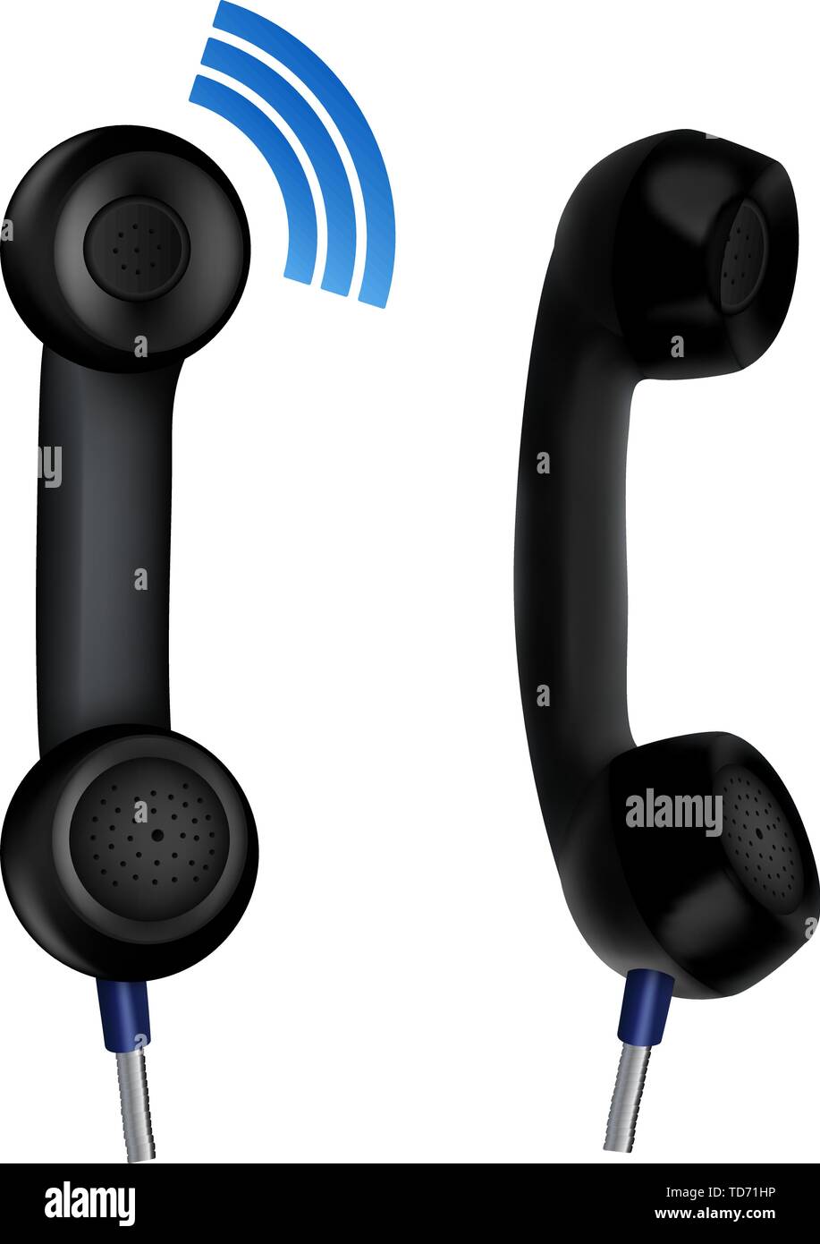 Handset isolated on white Stock Vector Image & Art Alamy