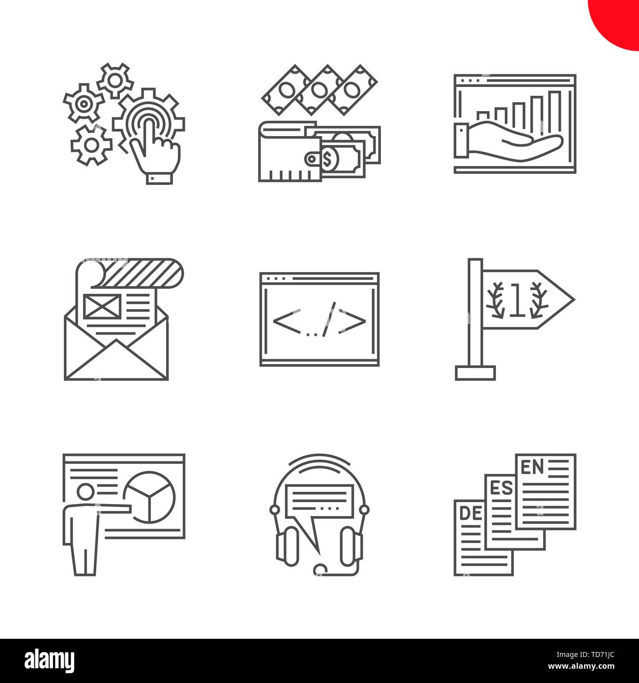 Seo and web opimization Stock Vector