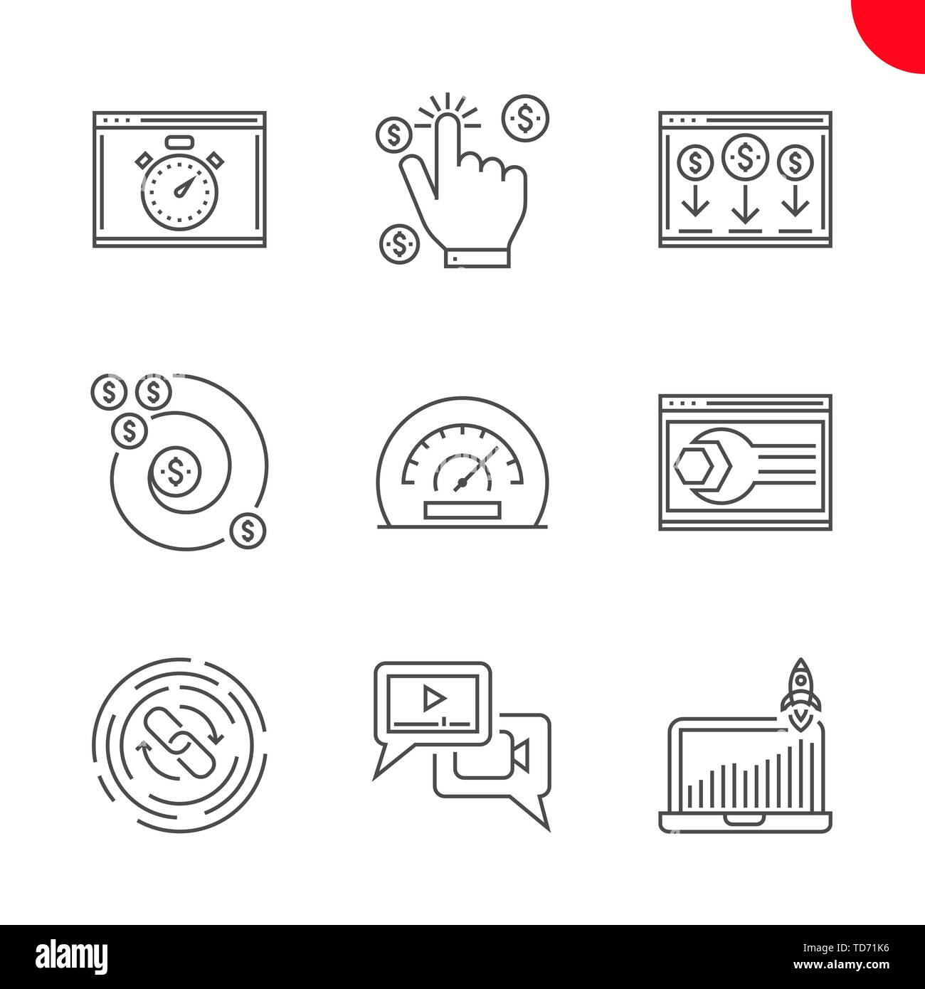 Seo and web opimization Stock Vector