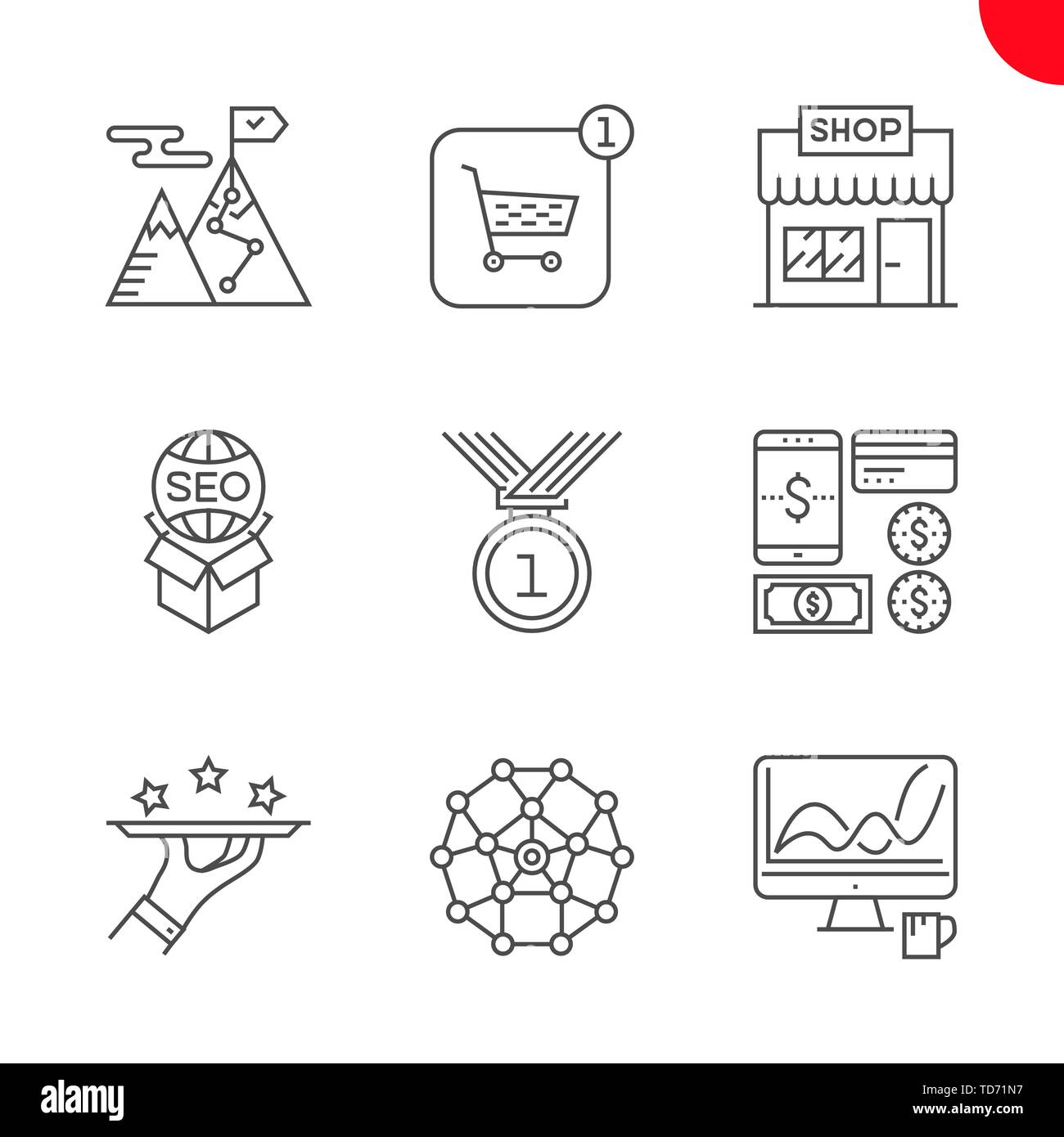 Seo and web opimization Stock Vector