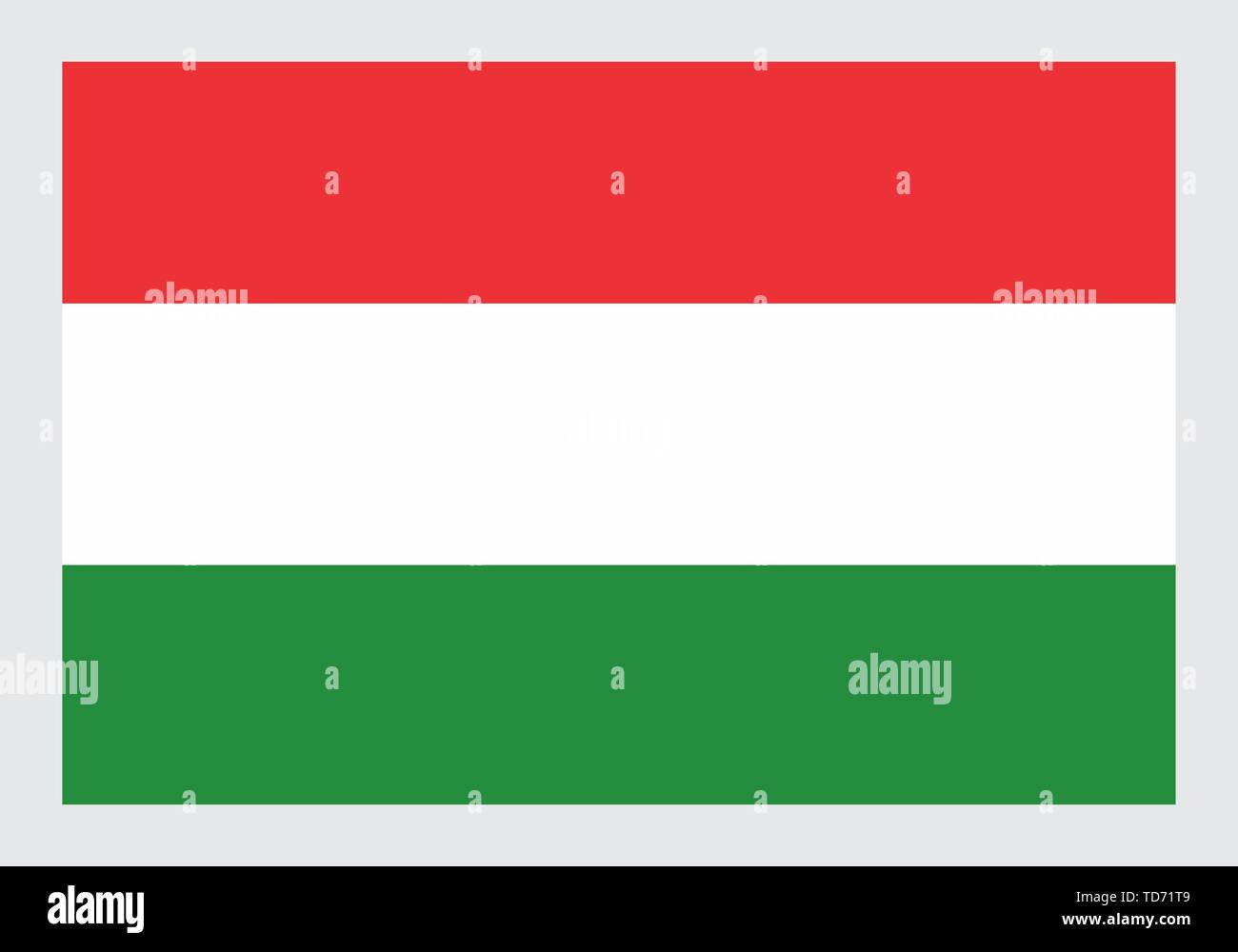 Illustration of the isolated Hungary national flag Stock Vector