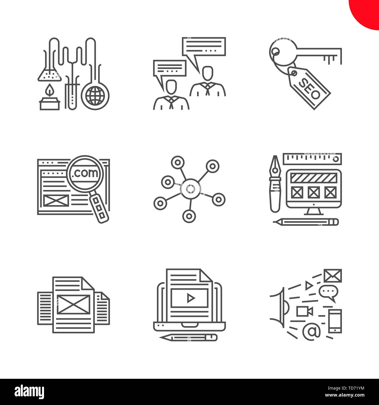 Seo and web opimization Stock Vector