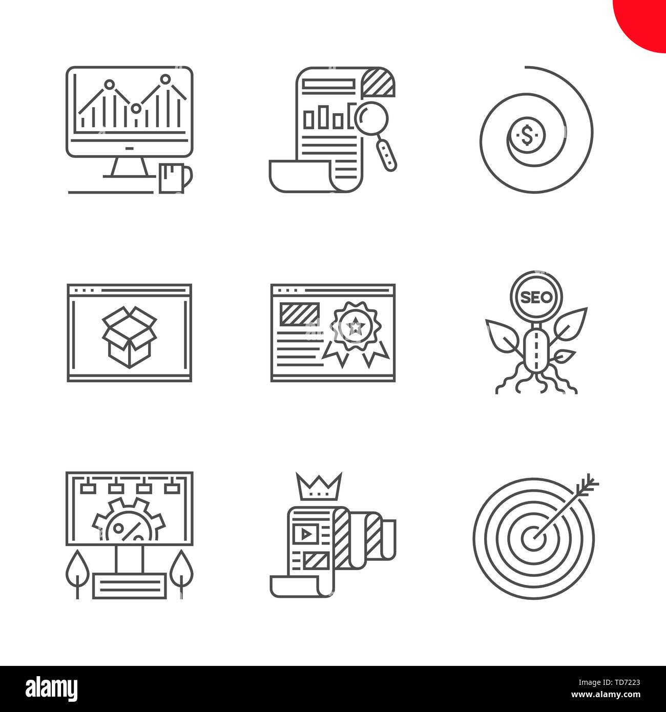 Seo and web opimization Stock Vector