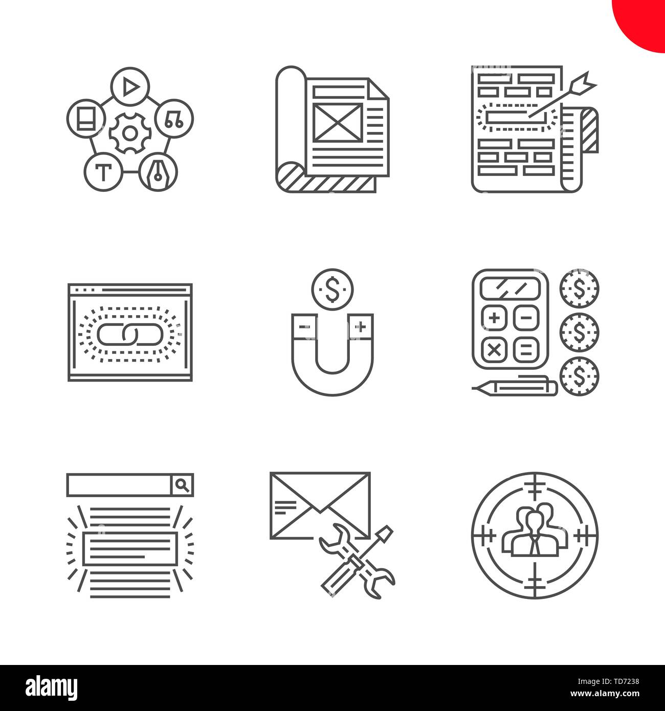 Seo and web opimization Stock Vector