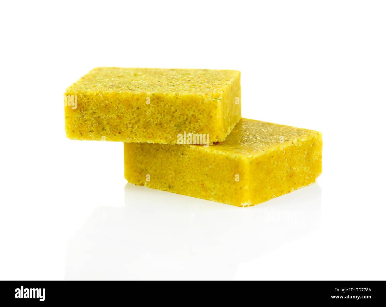 Bouillon cubes, isolated on white Stock Photo Alamy