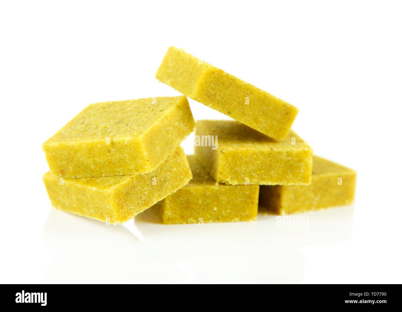Bouillon cubes, isolated on white Stock Photo Alamy