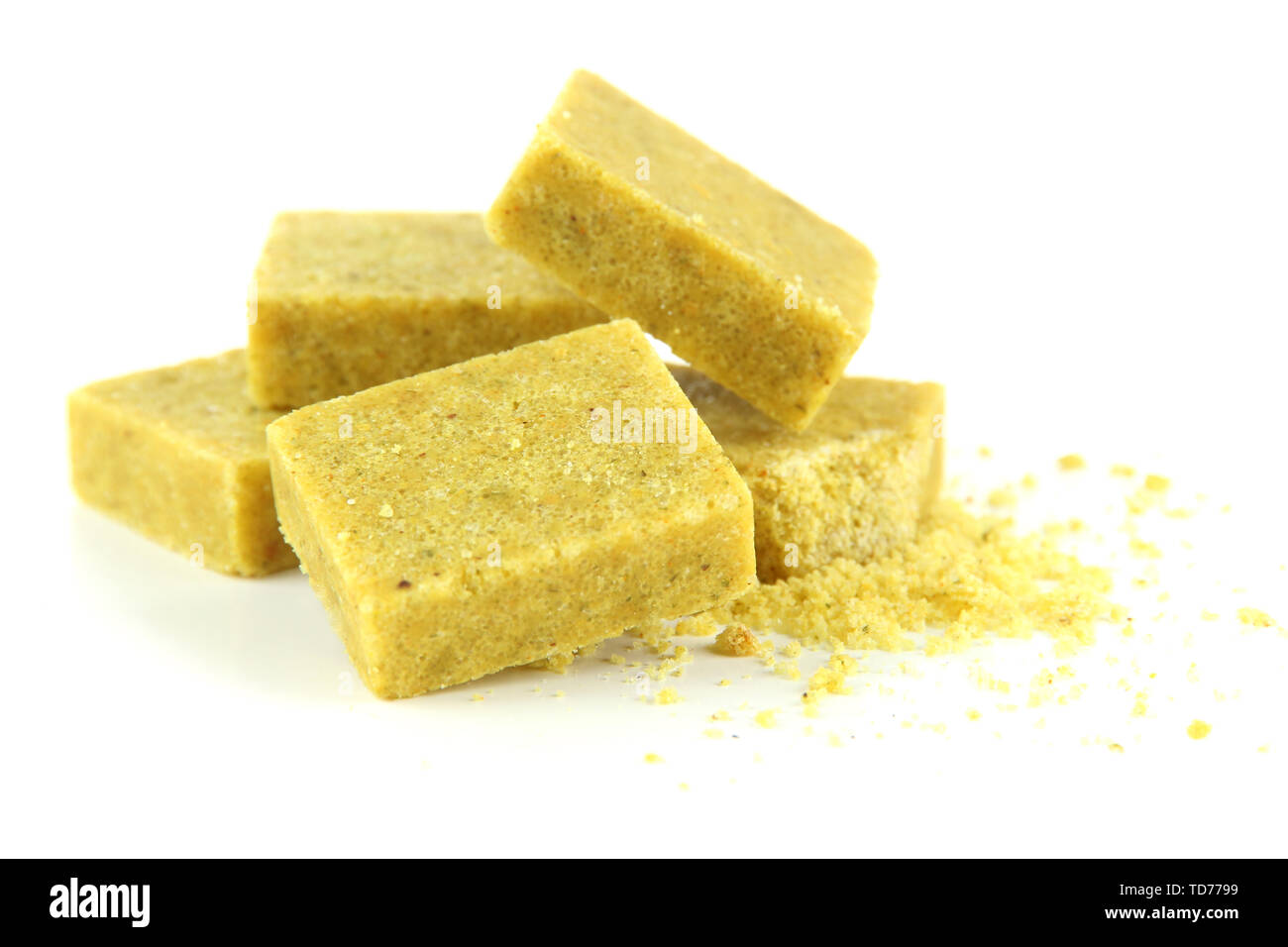 Bouillon cubes, isolated on white Stock Photo Alamy
