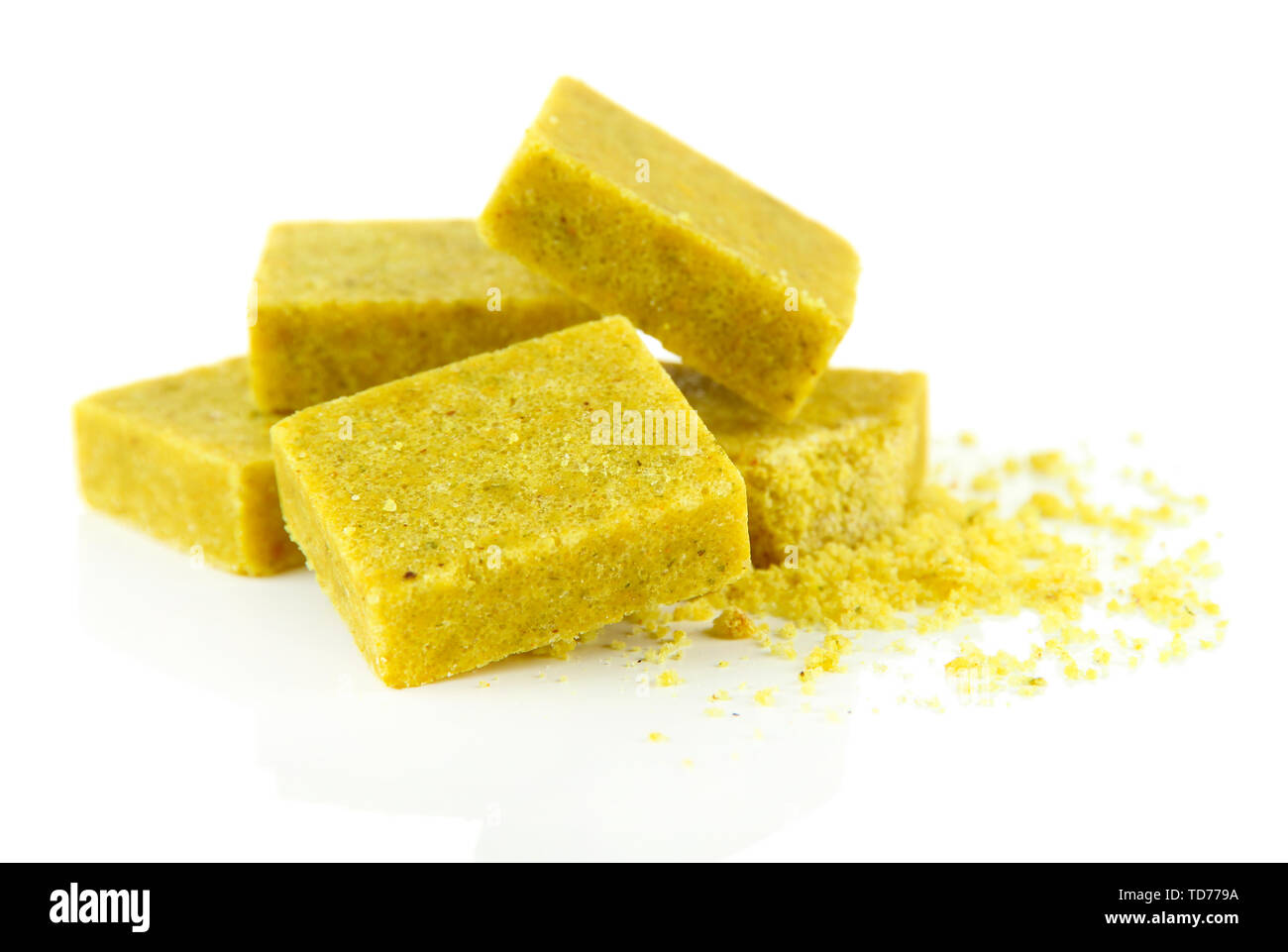 Bouillon cubes, isolated on white Stock Photo Alamy