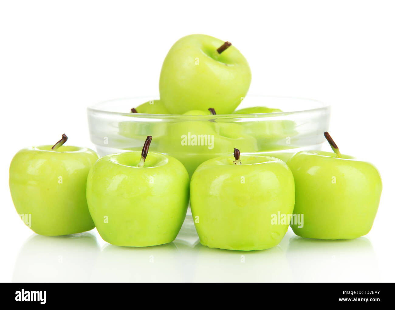 Decorative aroma candles isolated on white Stock Photo Alamy