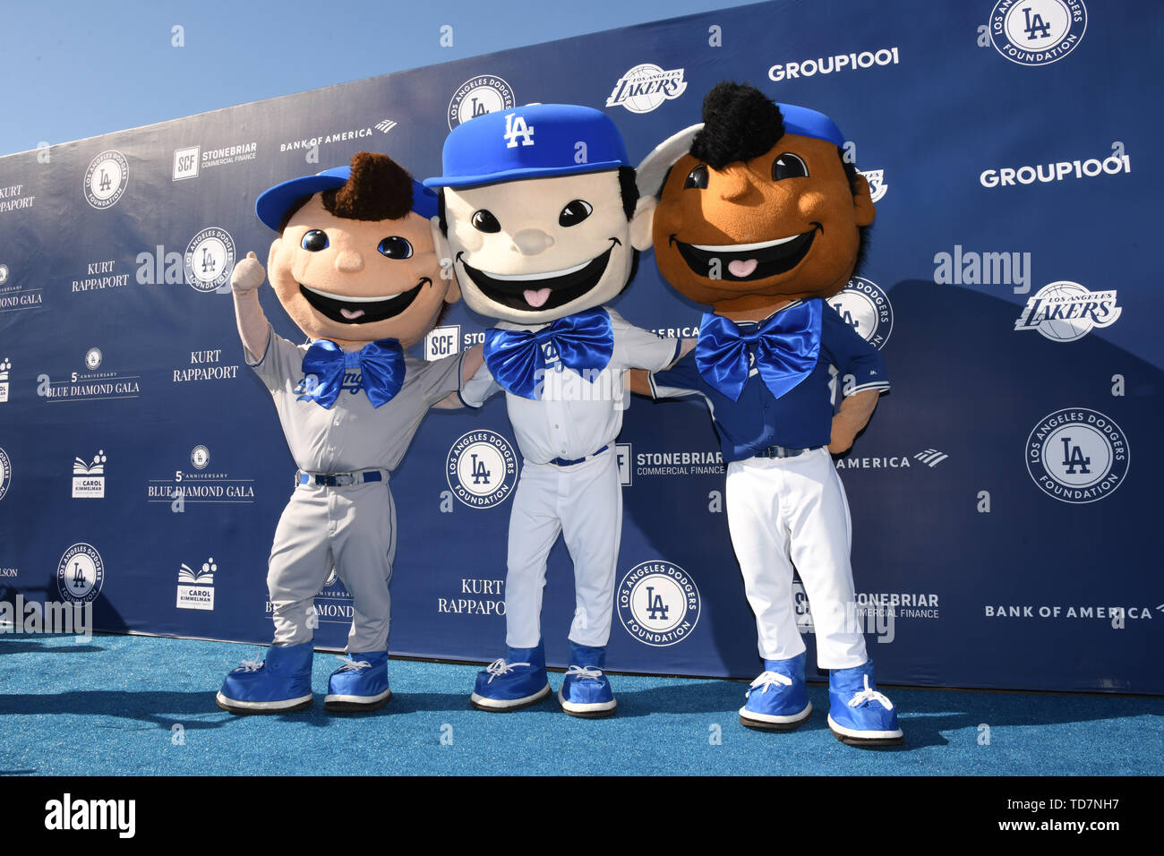 12 June 2019 Los Angeles, California Dodger Mascots. Los Angeles