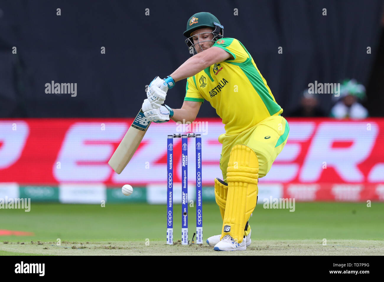 Taunton, UK. 12th June, 2019. Aaron Finch of Australia batting during the Australia v Pakistan, ICC Cricket World Cup match. at the County Ground, Taunton. Credit: Cal Sport Media/Alamy Live News Stock Photo