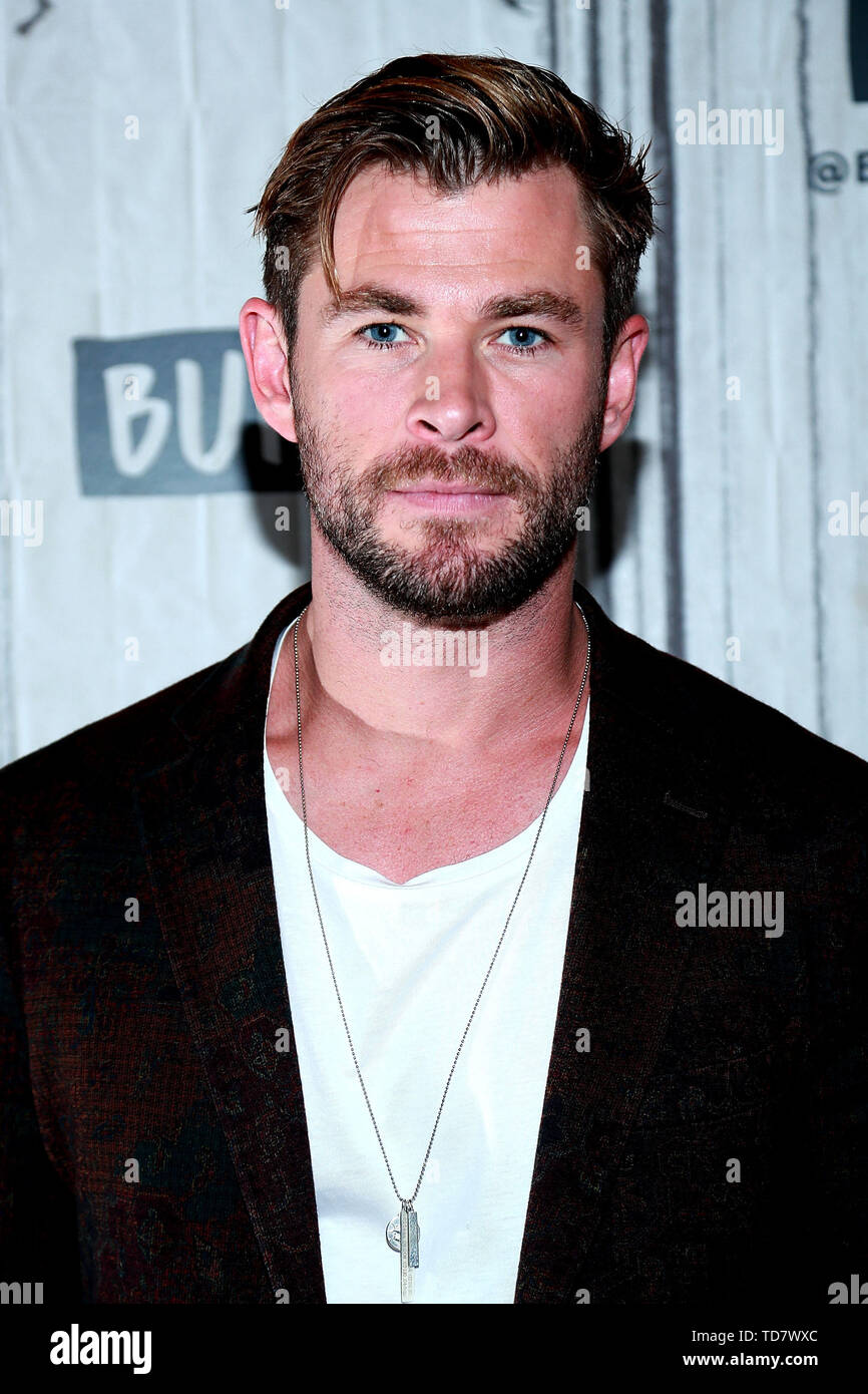 Chris Hemsworth at Kimmel in low-cut shirt