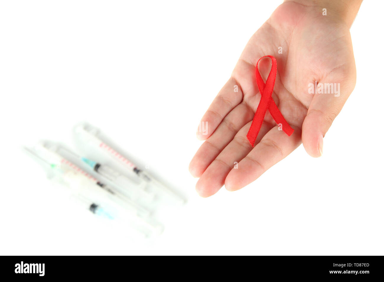 Hand ribbon aids Cut Out Stock Images & Pictures - Alamy