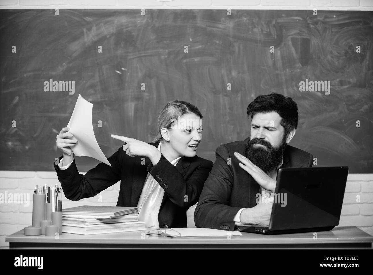 Headteacher classroom Black and White Stock Photos & Images - Alamy