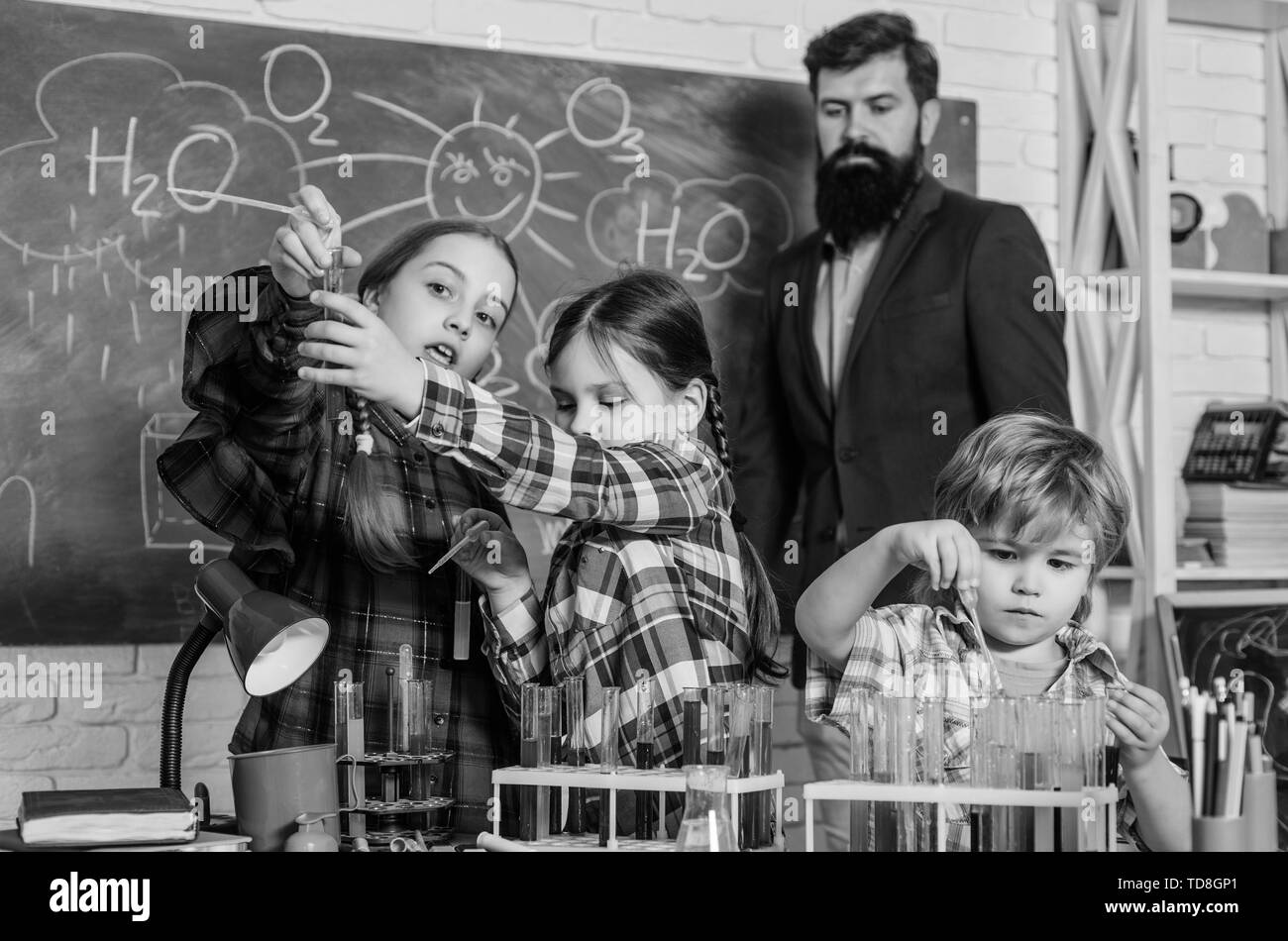 School chemistry laboratory. back to school. Educational concept