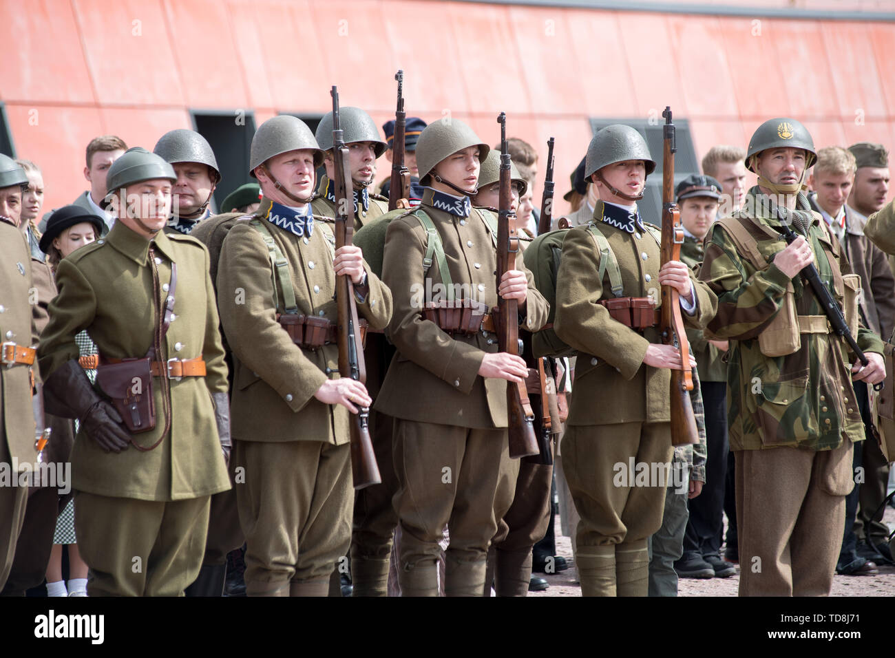 Reenactors of WWII Polish armed forces during Victory Parade in Gdansk,  Poland. May 11th 2019 © Wojciech Strozyk / Alamy Stock Photo *** Local  Captio Stock Photo - Alamy