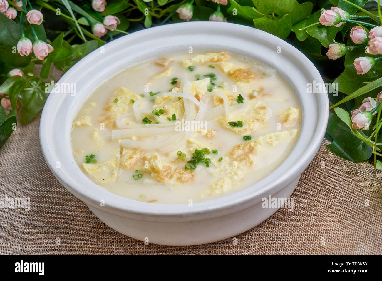 Chinese turnip egg soup Stock Photo Alamy