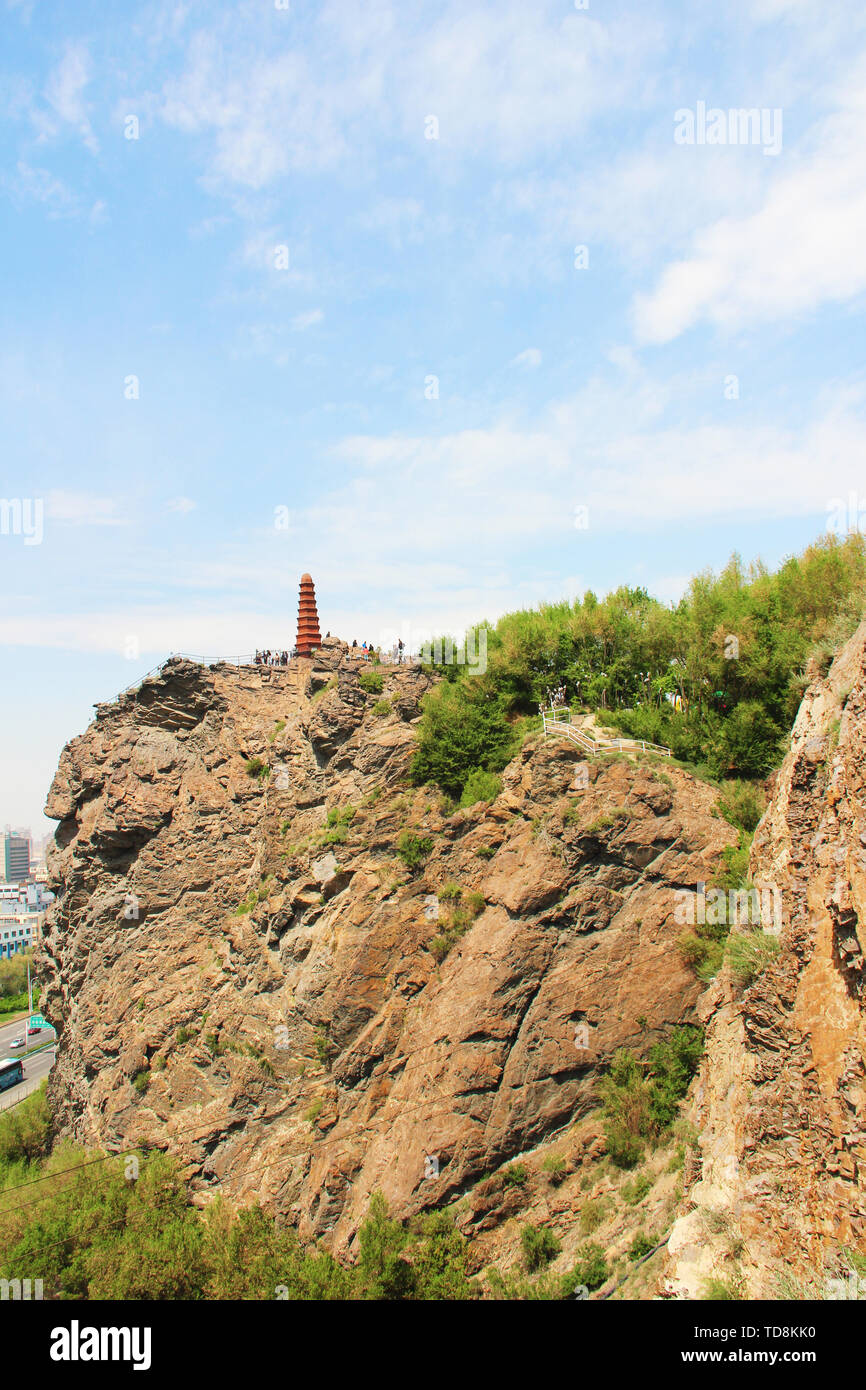 Red Mountain Pagoda Stock Photo - Alamy