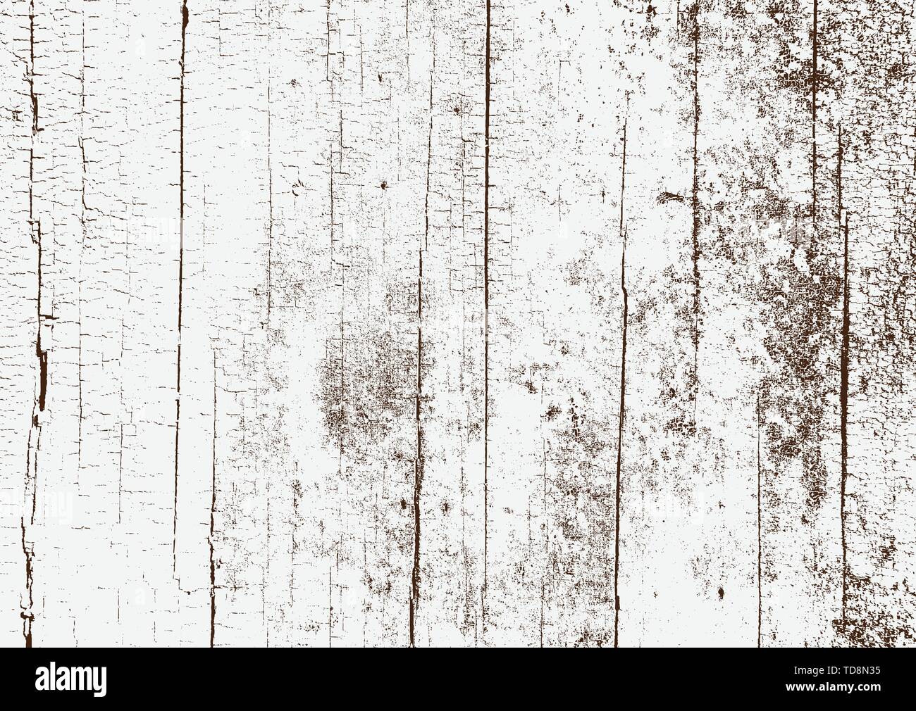 Abstract vector background for design use. Distressed overlay wooden texture - Vector. Stock Vector