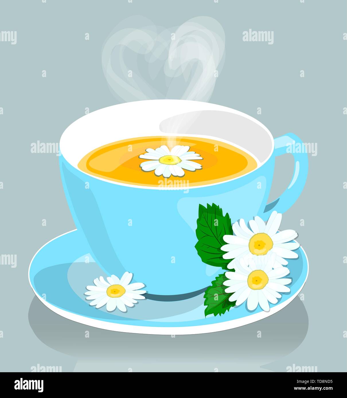 Chamomile. Chamomile tea. Useful medicinal drink from the flowers of