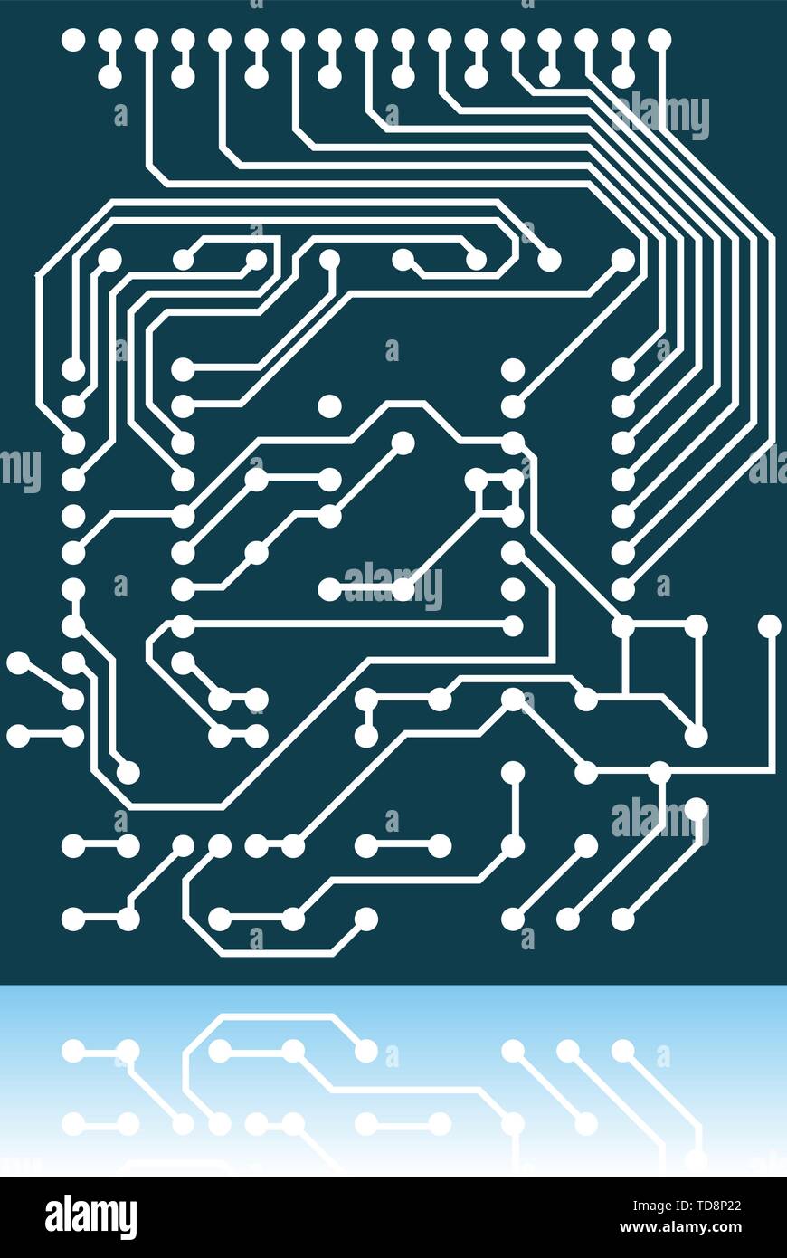Circuit Icon. Shadow Reflection Design. Vector Illustration Stock ...