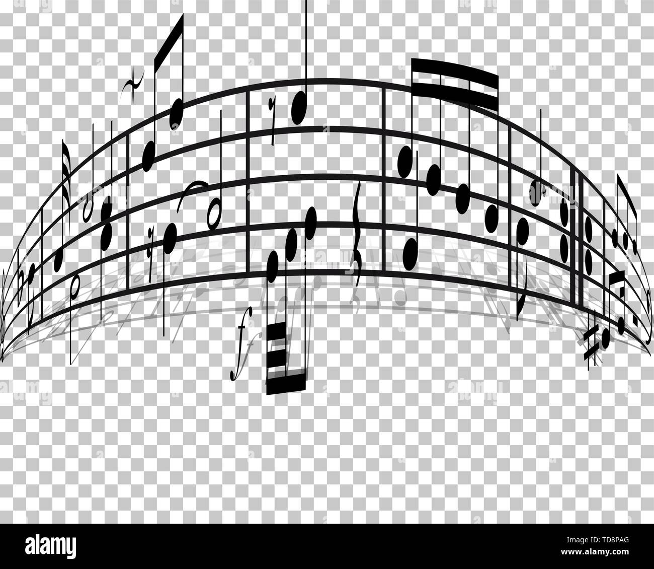 Vector Notes Design With Transparency Grid on Back. Vector Illustration ...
