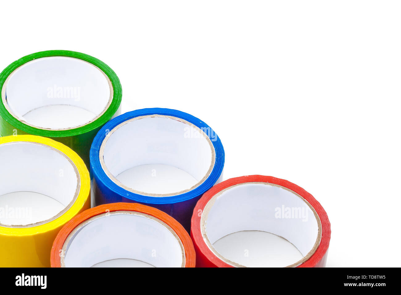 colored tape in large rolls Stock Photo Alamy
