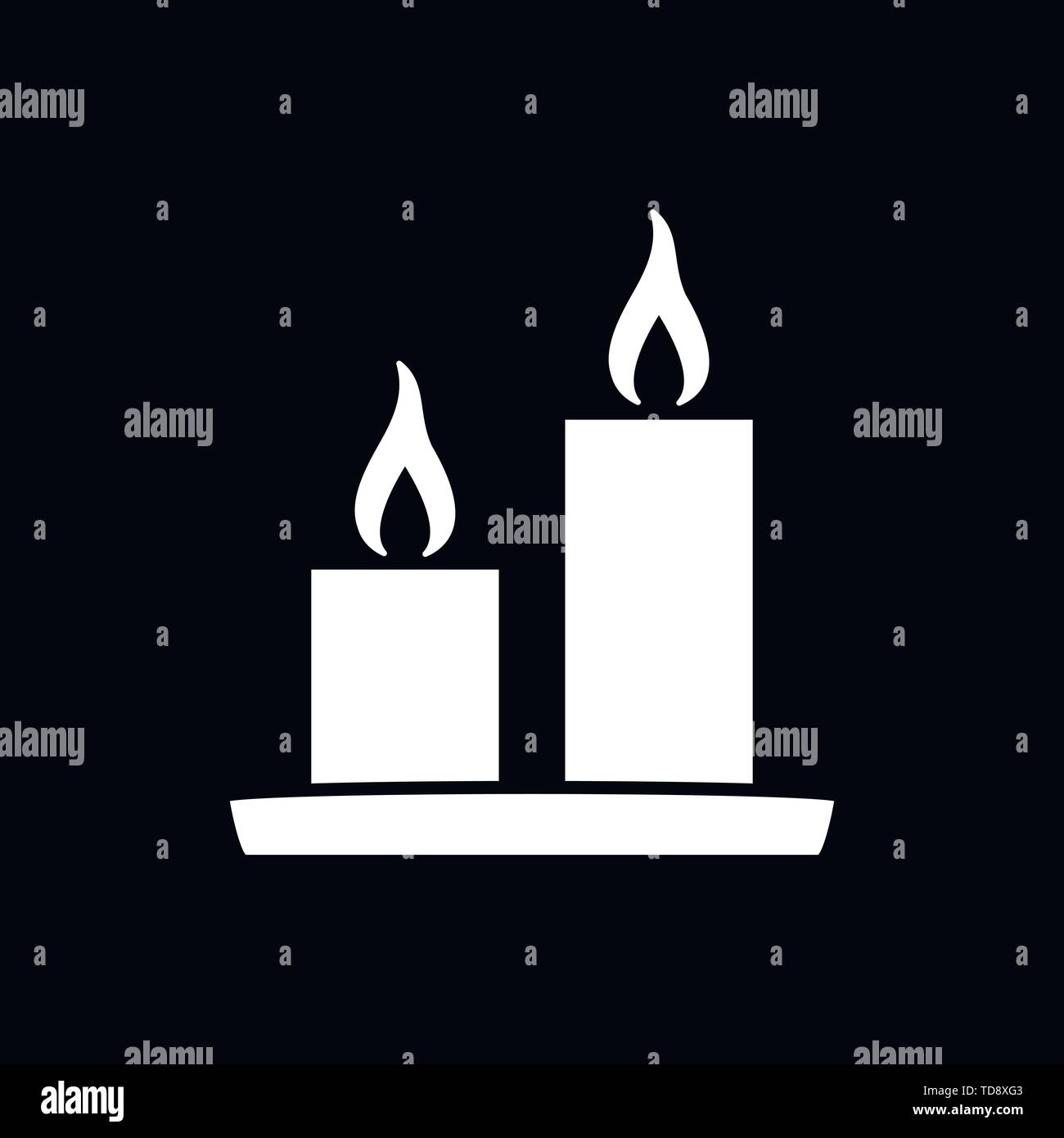Candle line icon. Candles, holder, flame. Light concept Stock Vector ...