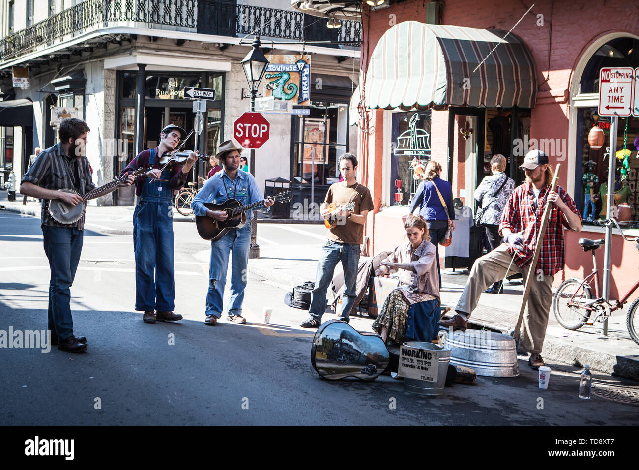 New Orleans Street Performers Stock Photo Alamy