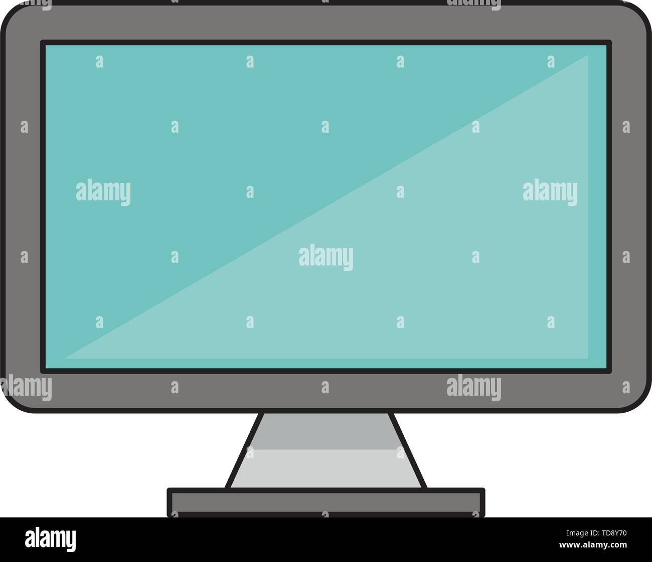 Computer monitor hardware technology isolated Stock Vector Image & Art ...