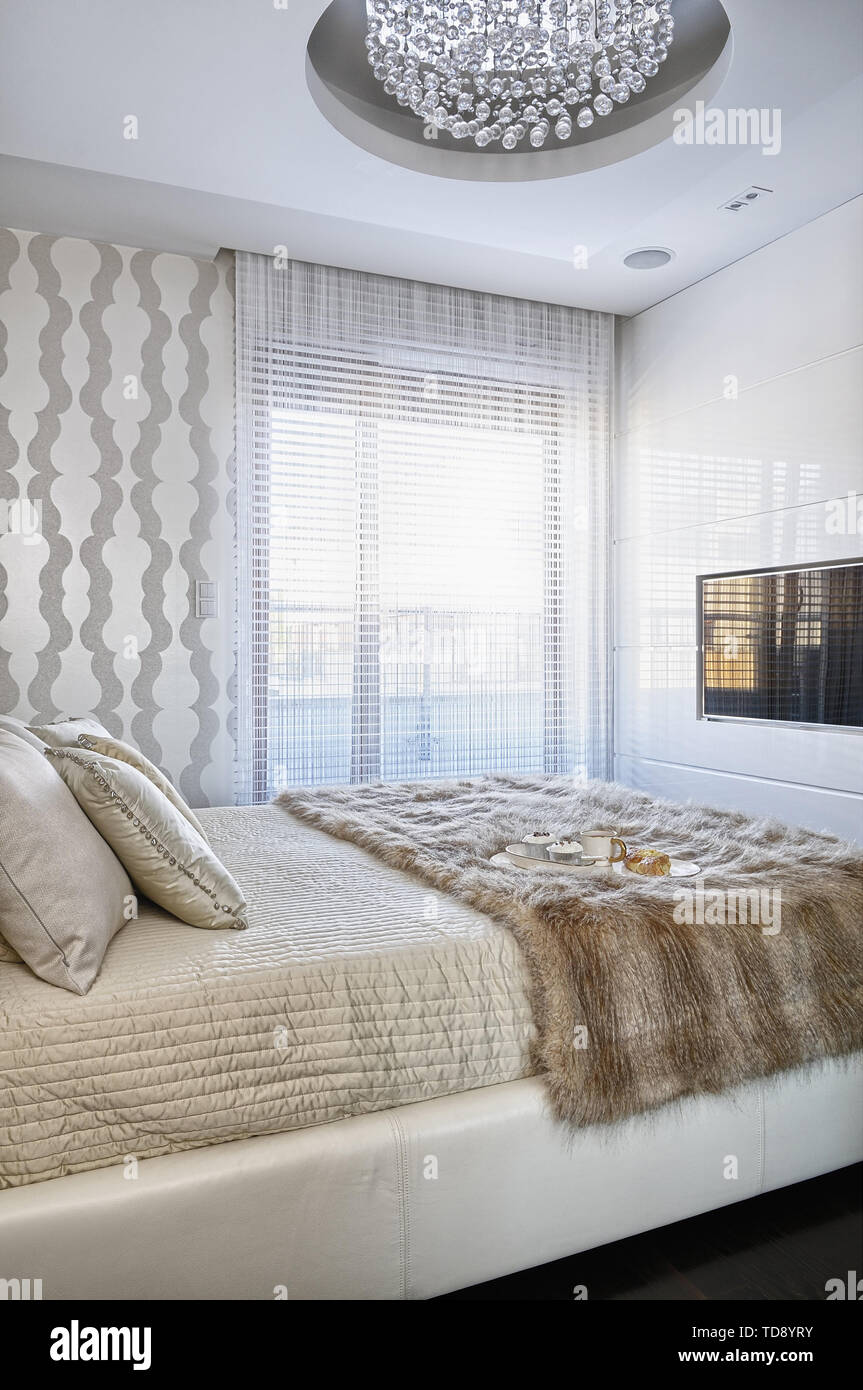 Comfortable Leather Bed In Modern Style Bedroom Uk Irish