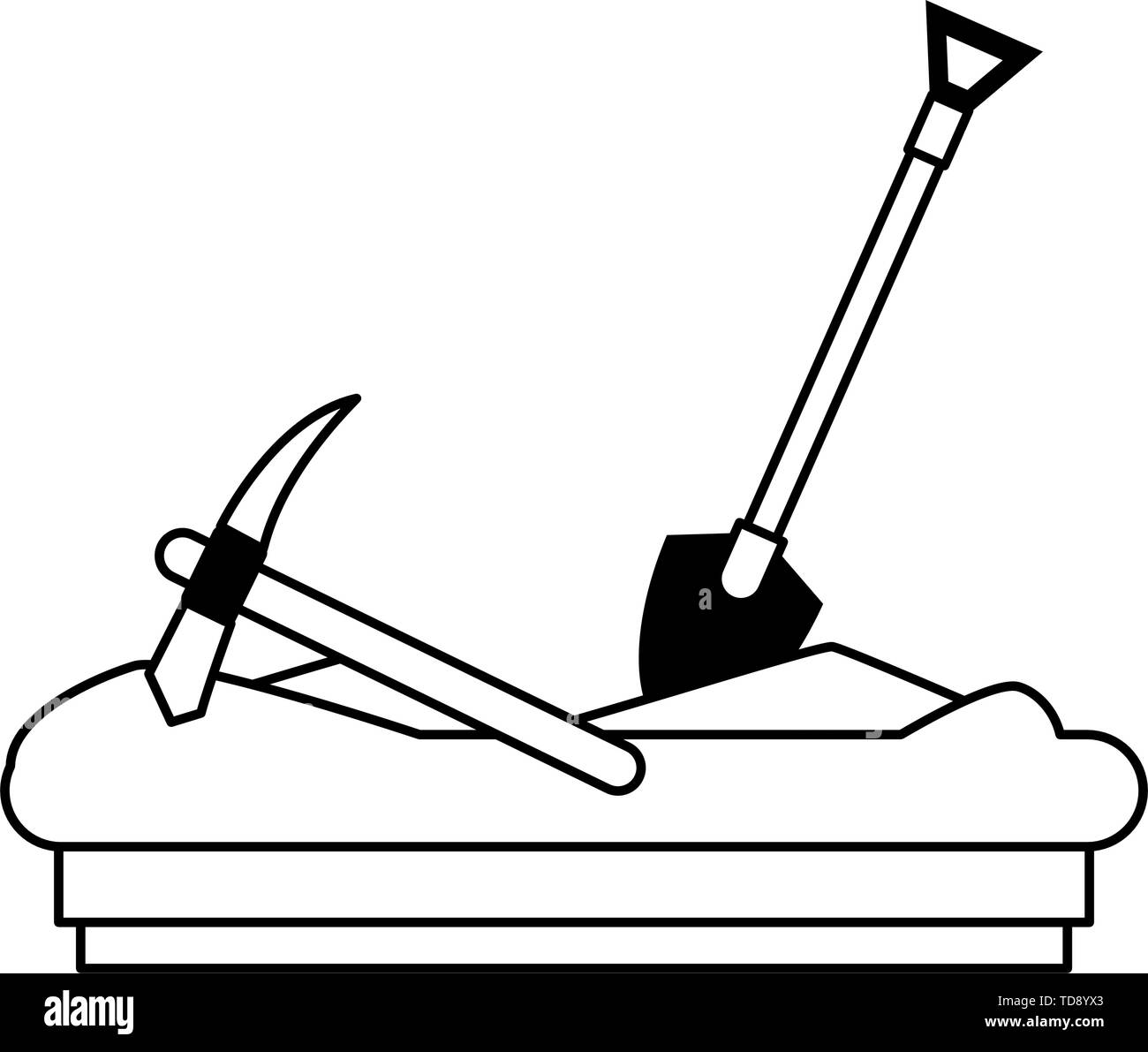 Pick and shovel Black and White Stock Photos & Images Alamy